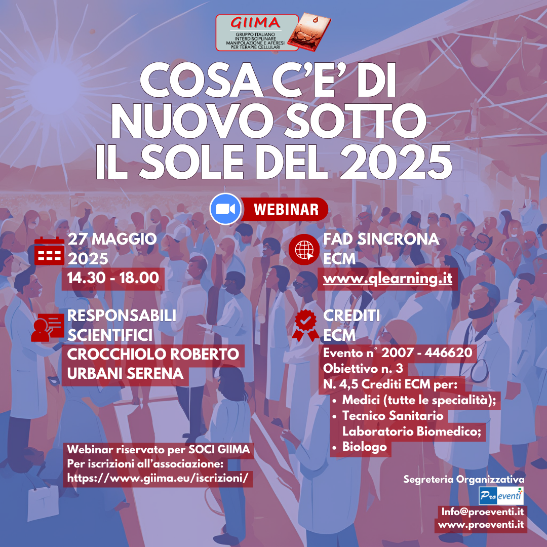 FAD SINCRONA - COSA C'E' DI NUOVO SOTTO IL SOLE DEL 2025 - WEBINAR GIIMA